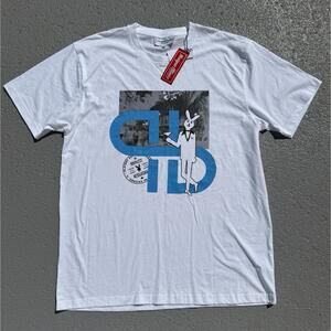 Men’s Playboy Bunny Graphic Short Sleeve Tee Headgear Classics White Size 2XL